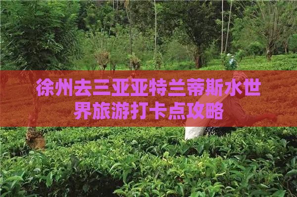 徐州去三亚亚特兰蒂斯水世界旅游打卡点攻略