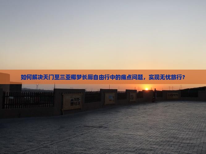 如何解决天门至三亚椰梦长廊自由行中的痛点问题，实现无忧旅行？