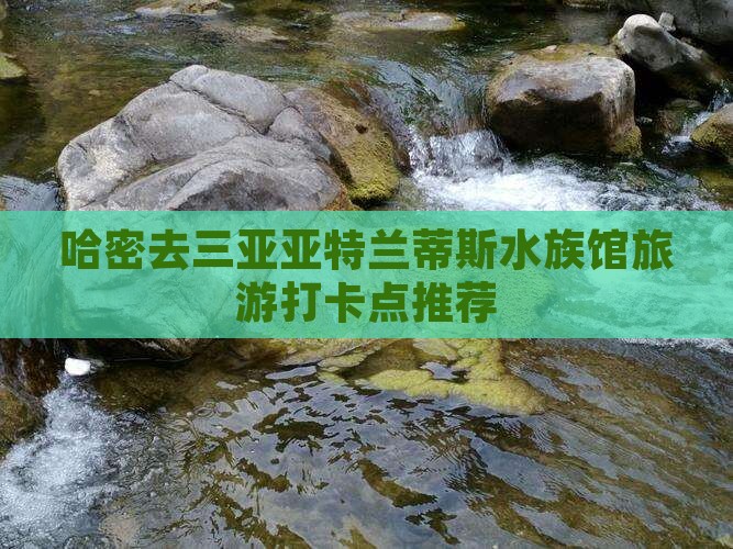 哈密去三亚亚特兰蒂斯水族馆旅游打卡点推荐