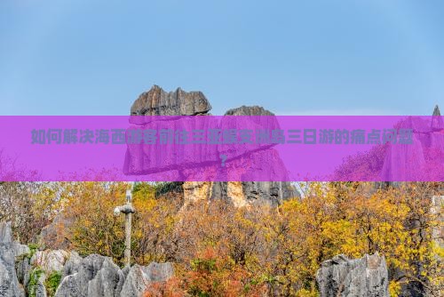 如何解决海西游客前往三亚蜈支洲岛三日游的痛点问题？