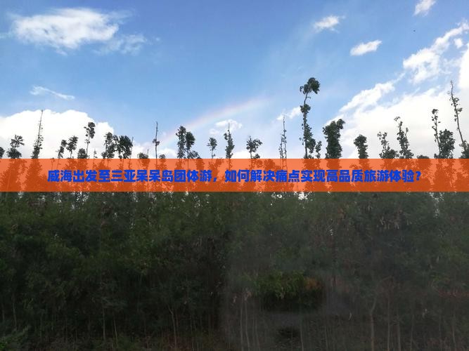 威海出发至三亚呆呆岛团体游，如何解决痛点实现高品质旅游体验？