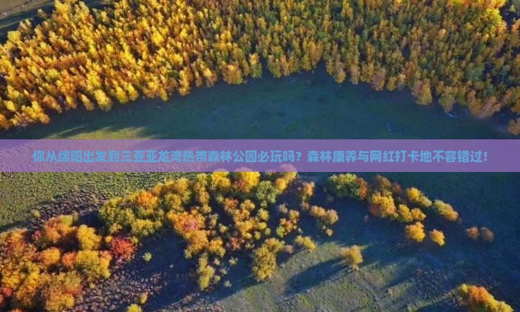 你从绵阳出发到三亚亚龙湾热带森林公园必玩吗？森林康养与网红打卡地不容错过！