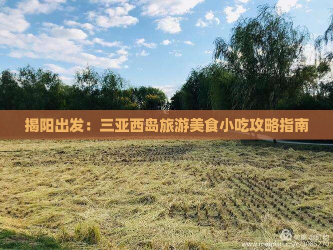 揭阳出发：三亚西岛旅游美食小吃攻略指南