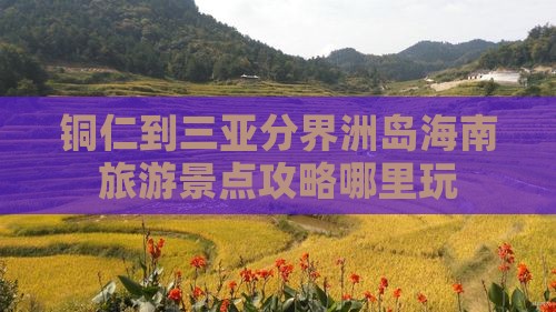 铜仁到三亚分界洲岛海南旅游景点攻略哪里玩