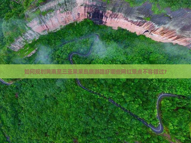 如何规划黄南至三亚呆呆岛旅游路虾哪些网红景点不容错过？