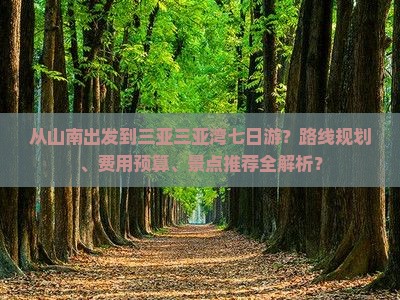 从山南出发到三亚三亚湾七日游？路线规划、费用预算、景点推荐全解析？