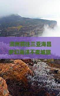滨州前往三亚海昌梦幻海洋不夜城旅游必吃美食小吃推荐