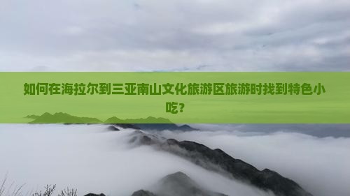 如何在海拉尔到三亚南山文化旅游区旅游时找到特色小吃？