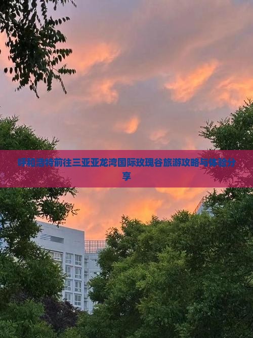 呼和浩特前往三亚亚龙湾国际玫瑰谷旅游攻略与体验分享