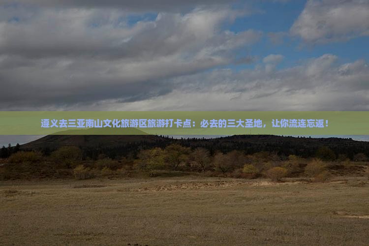 遵义去三亚南山文化旅游区旅游打卡点
