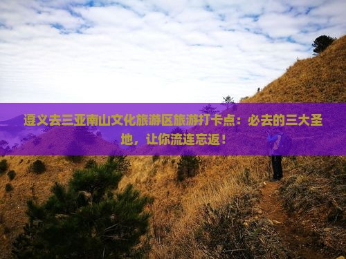 遵义去三亚南山文化旅游区旅游打卡点