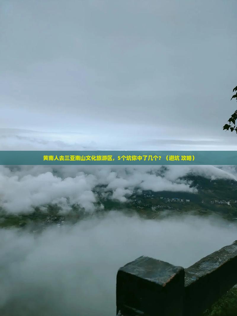 黄南去三亚南山文化旅游区大型旅游团