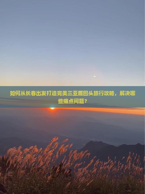 如何从长春出发打造完美三亚鹿回头旅行攻略，解决哪些痛点问题？