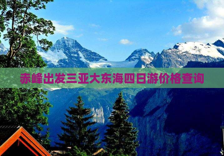 赤峰出发三亚大东海四日游价格查询