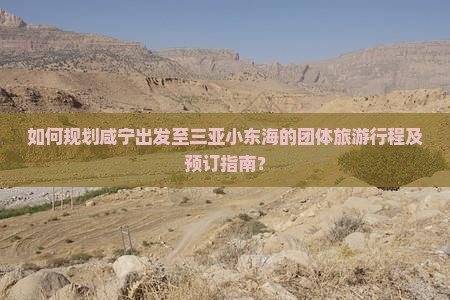 如何规划咸宁出发至三亚小东海的团体旅游行程及预订指南？