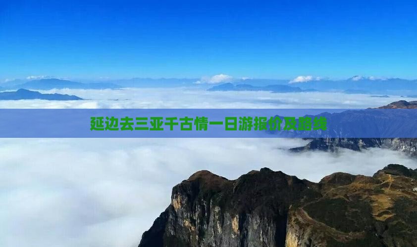 延边去三亚千古情一日游报价及路线