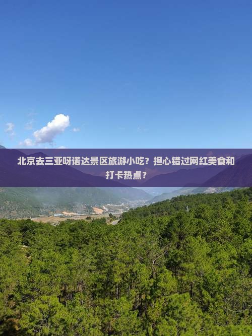 北京去三亚呀诺达景区旅游小吃？担心错过网红美食和打卡热点？