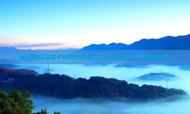 喀什有去三亚椰子洲岛的旅游团吗？价格是多少？行程如何安排？