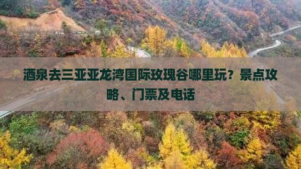 酒泉去三亚亚龙湾国际玫瑰谷哪里玩？景点攻略、门票及电话