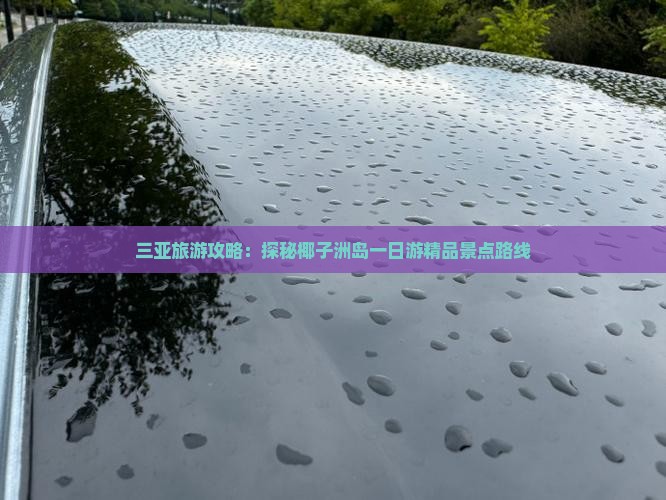 三亚旅游攻略：探秘椰子洲岛一日游精品景点路线