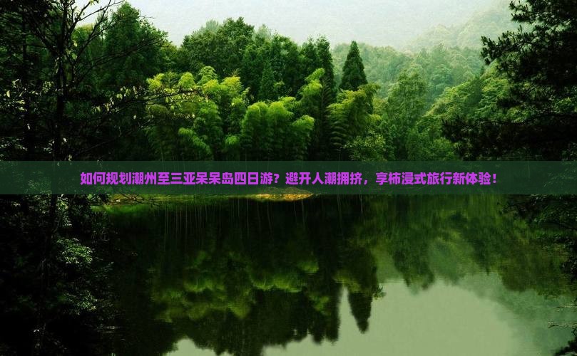 如何规划潮州至三亚呆呆岛四日游？避开人潮拥挤，享柿浸式旅行新体验！