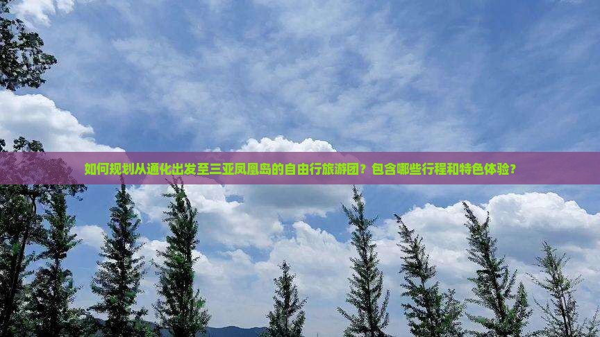 如何规划从通化出发至三亚凤凰岛的自由行旅游团？包含哪些行程和特色体验？