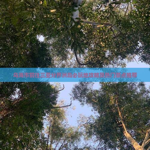 乌海市前往三亚分界洲岛必玩地攻略及热门景点推荐