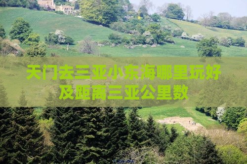 天门去三亚小东海哪里玩好及距离三亚公里数