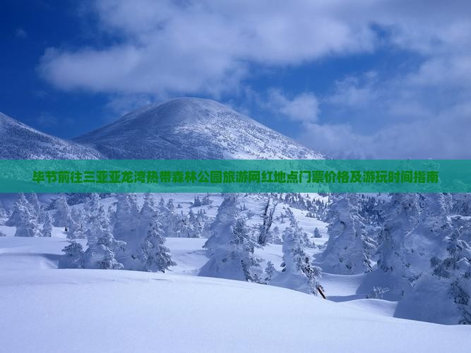 毕节前往三亚亚龙湾热带森林公园旅游网红地点门票价格及游玩时间指南