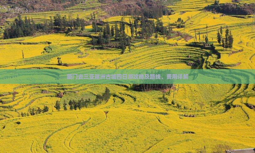 厦门去三亚崖洲古城四日游攻略及路线、费用详解