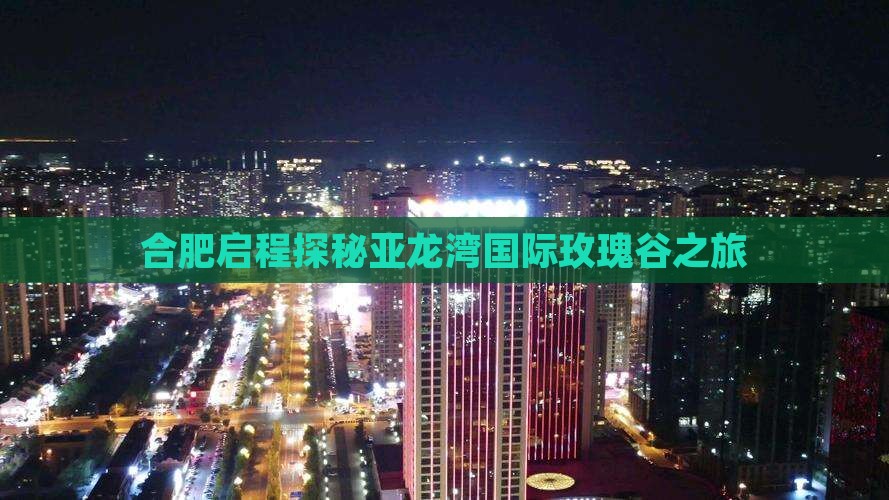合肥启程探秘亚龙湾国际玫瑰谷之旅