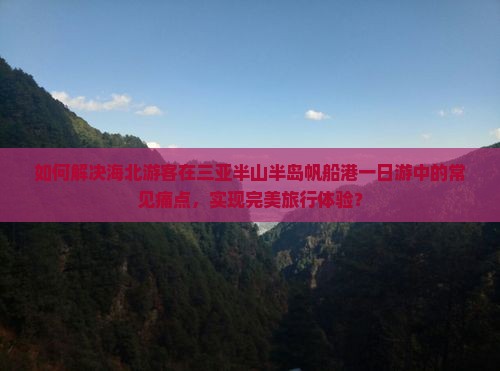 如何解决海北游客在三亚半山半岛帆船港一日游中的常见痛点，实现完美旅行体验？