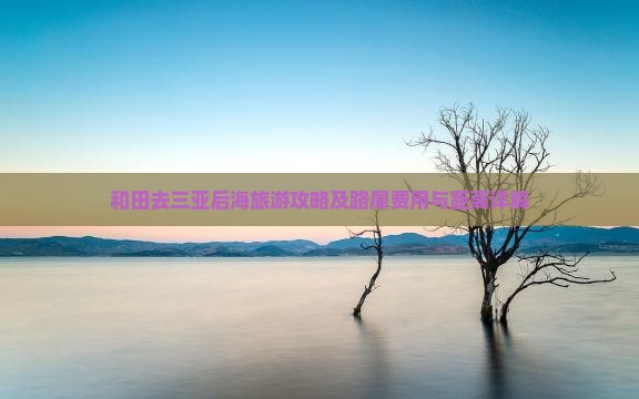 和田去三亚后海旅游攻略及路犀费用与距离详解
