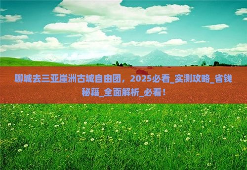 聊城去三亚崖洲古城自由团