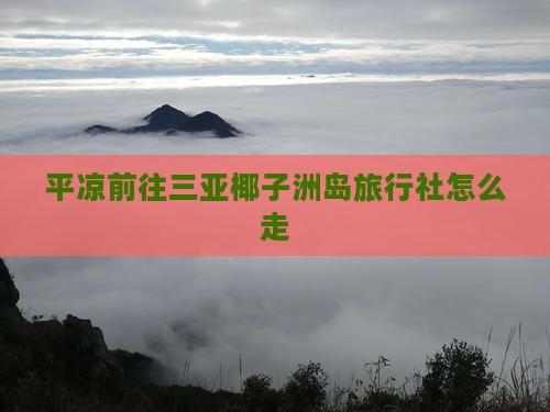 平凉前往三亚椰子洲岛旅行社