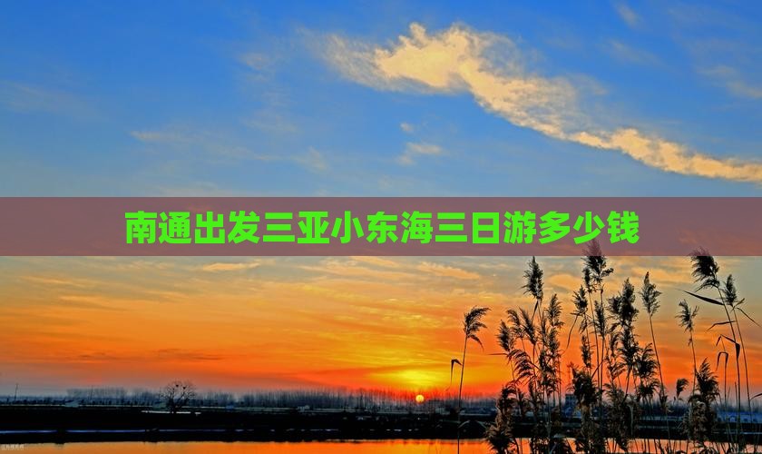 南通出发三亚小东海三日游