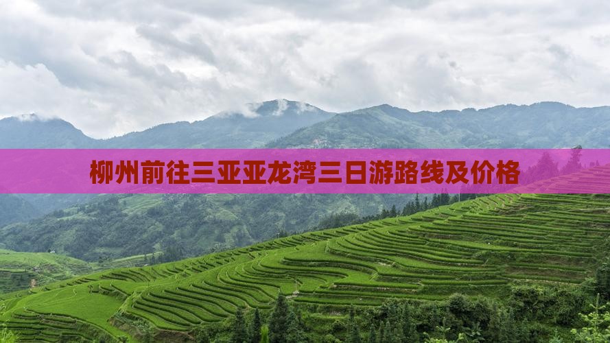 柳州前往三亚亚龙湾三日游