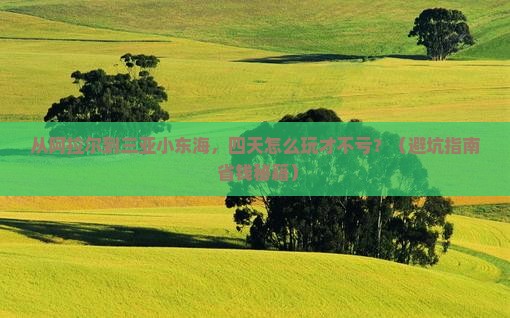 阿拉尔去三亚小东海四日游