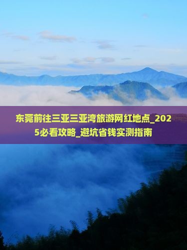东莞前往三亚三亚湾旅游网红地点