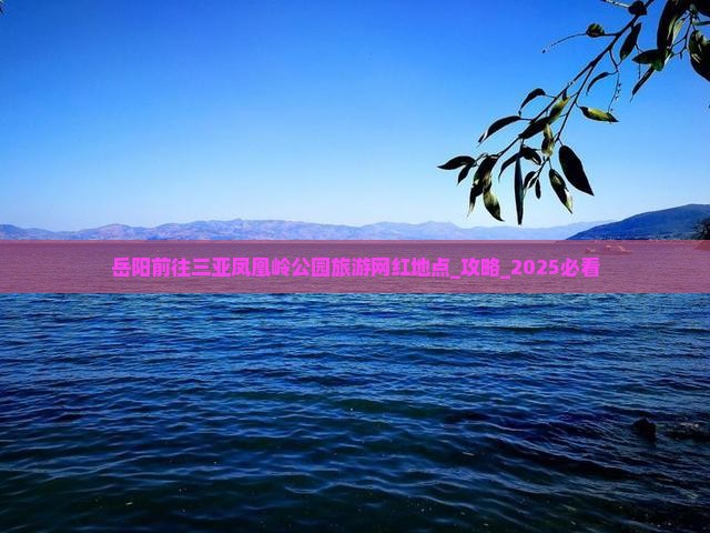 岳阳前往三亚凤凰岭公园旅游网红地点