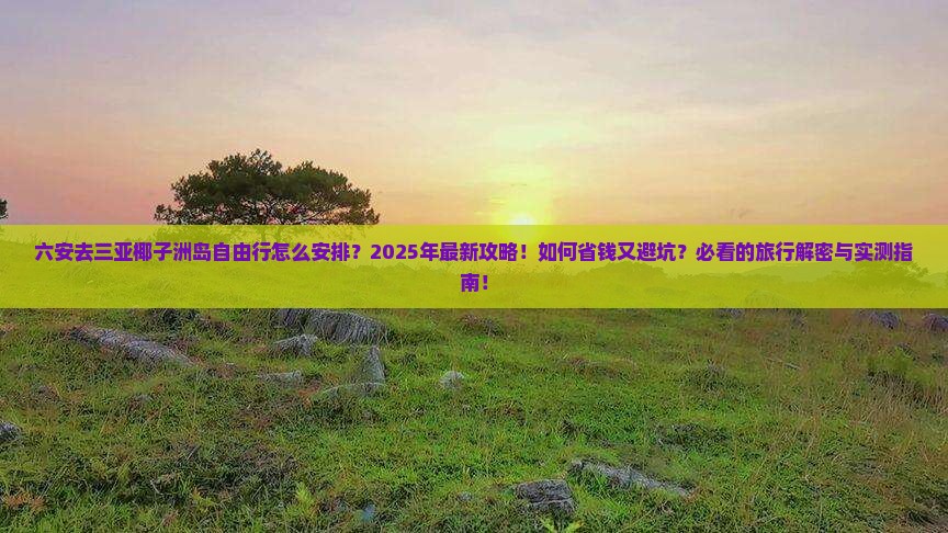 六安去三亚椰子洲岛自由行