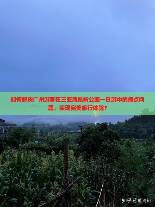 如何解决广州游客在三亚凤凰岭公园一日游中的痛点问题，实现完美旅行体验？
