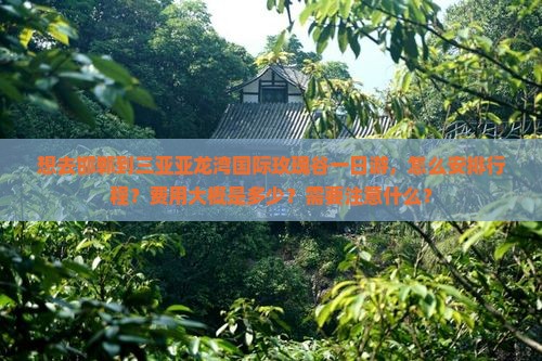 想去邯郸到三亚亚龙湾国际玫瑰谷一日游，怎么安排行程？费用大概是多少？需要注意什么？