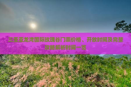 三亚亚龙湾国际玫瑰谷门票价格、开放时间及完整攻略解析时间一览