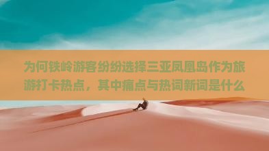 为何铁岭游客纷纷选择三亚凤凰岛作为旅游打卡热点，其中痛点与热词新词是什么？