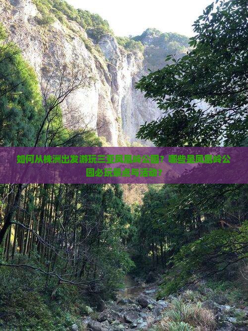如何从株洲出发游玩三亚凤凰岭公园？哪些是凤凰岭公园必玩景点与活动？