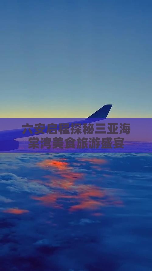 六安启程探秘三亚海棠湾美食旅游盛宴