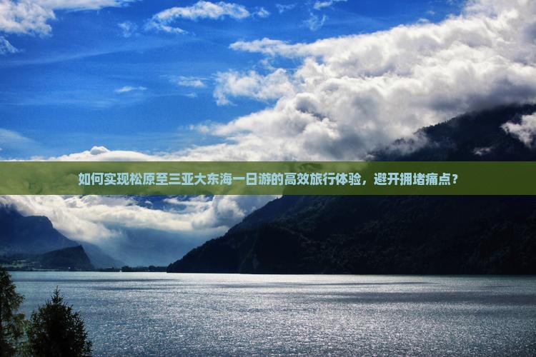 如何实现松原至三亚大东海一日游的高效旅行体验，避开拥堵痛点？