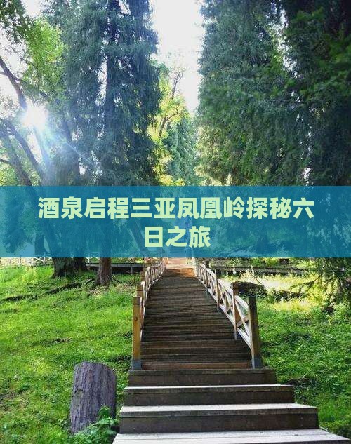酒泉启程三亚凤凰岭探秘六日之旅