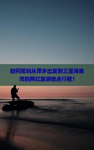 如何规划从萍乡出发到三亚海棠湾的网红旅游地点行程？
